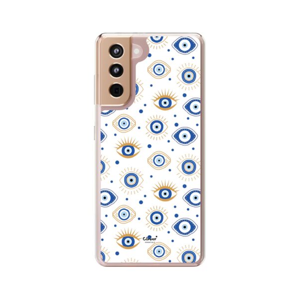 Protective Clear Phone Case with Evil Eye Patterns for Positive Vibes - Image 28