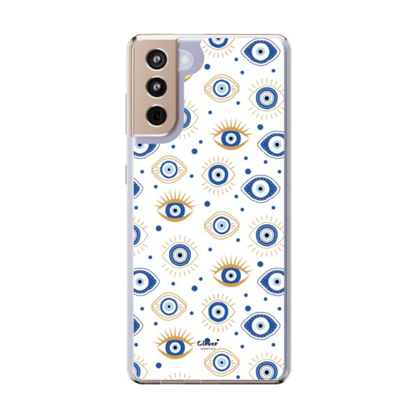 Protective Clear Phone Case with Evil Eye Patterns for Positive Vibes - Image 33