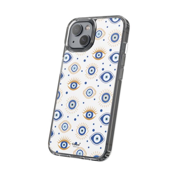 Protective Clear Phone Case with Evil Eye Patterns for Positive Vibes - Image 97