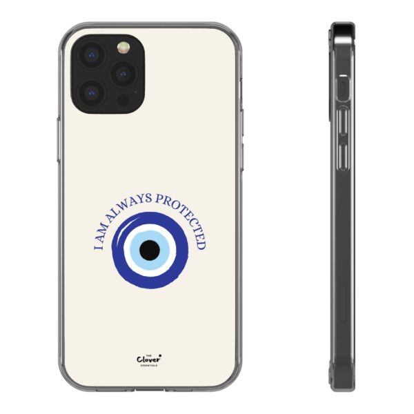 I Am Always Protected Clear Phone Case - Stylish & Durable - Image 9