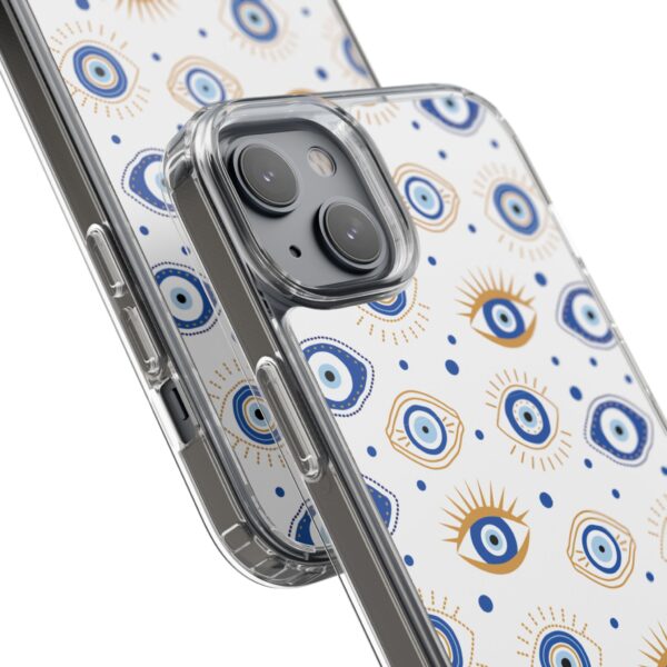 Protective Clear Phone Case with Evil Eye Patterns for Positive Vibes - Image 106