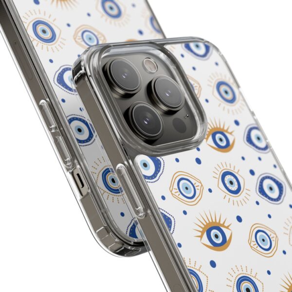 Protective Clear Phone Case with Evil Eye Patterns for Positive Vibes - Image 110