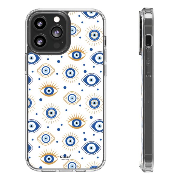 Protective Clear Phone Case with Evil Eye Patterns for Positive Vibes - Image 65