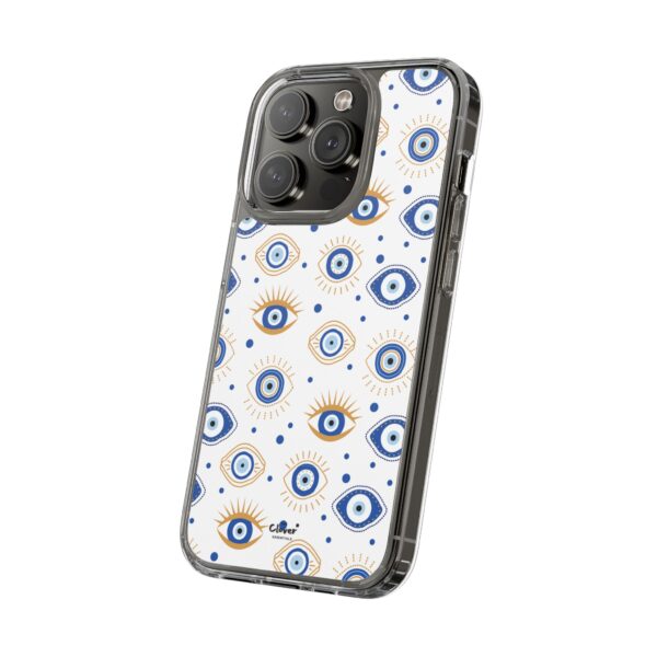 Protective Clear Phone Case with Evil Eye Patterns for Positive Vibes - Image 101