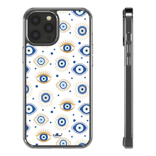 Protective Clear Phone Case with Evil Eye Patterns for Positive Vibes - Image 11