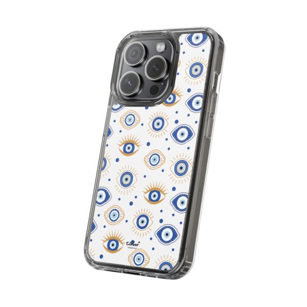 Protective Clear Phone Case with Evil Eye Patterns for Positive Vibes - Image 85