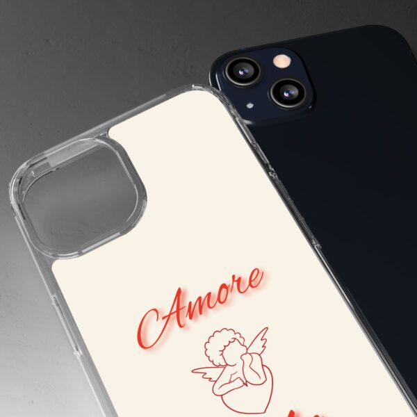 Charming Angel 'Amore Mio' Clear Phone Case - Perfect for Lovebirds and Valentine's Gifts - Image 45