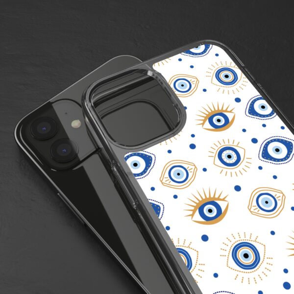 Protective Clear Phone Case with Evil Eye Patterns for Positive Vibes - Image 17