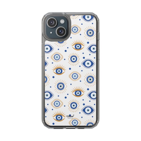 Protective Clear Phone Case with Evil Eye Patterns for Positive Vibes - Image 88