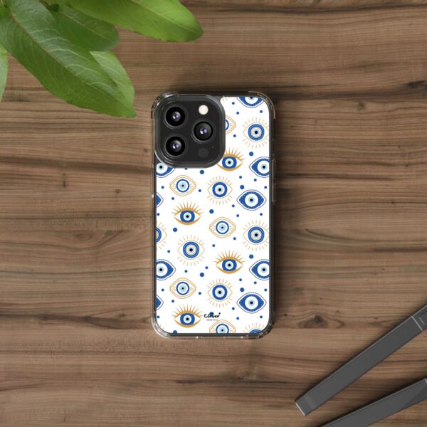 Protective Clear Phone Case with Evil Eye Patterns for Positive Vibes - Image 60