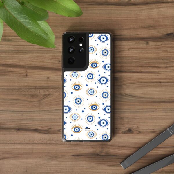 Protective Clear Phone Case with Evil Eye Patterns for Positive Vibes - Image 36