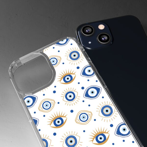 Protective Clear Phone Case with Evil Eye Patterns for Positive Vibes - Image 52