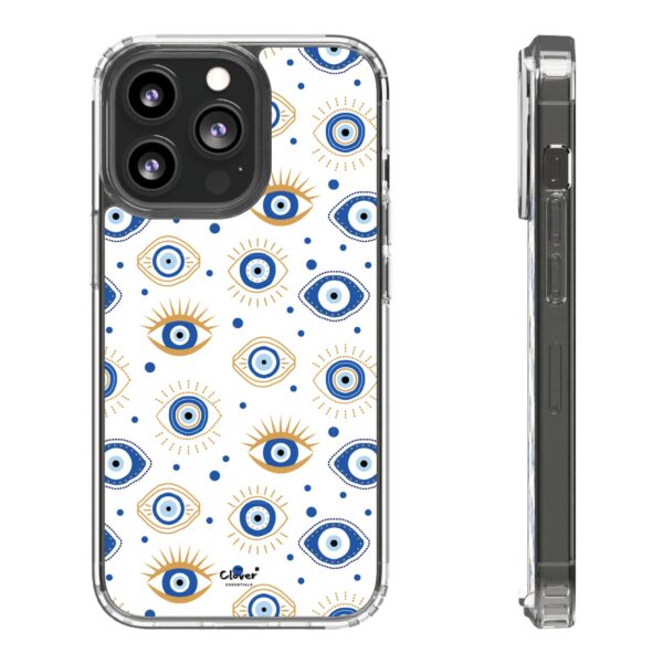 Protective Clear Phone Case with Evil Eye Patterns for Positive Vibes - Image 58