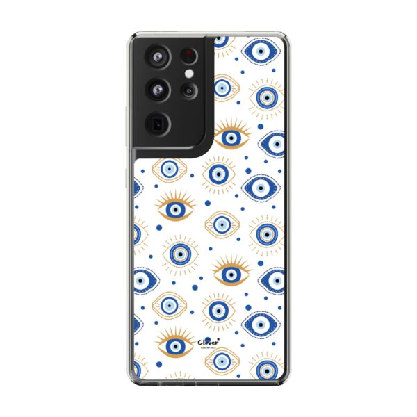 Protective Clear Phone Case with Evil Eye Patterns for Positive Vibes - Image 38