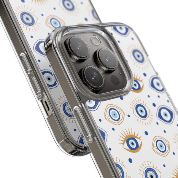 Protective Clear Phone Case with Evil Eye Patterns for Positive Vibes - Image 102