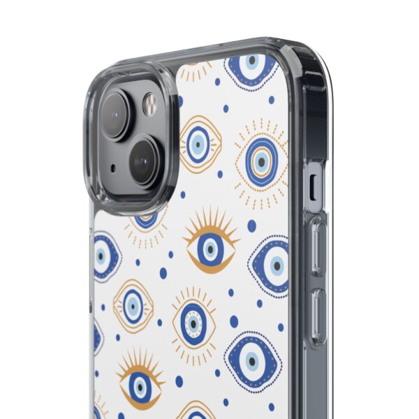 Protective Clear Phone Case with Evil Eye Patterns for Positive Vibes - Image 107