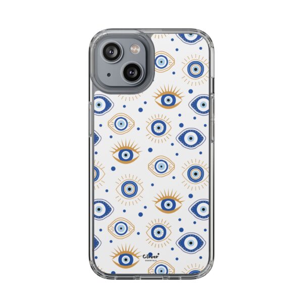 Protective Clear Phone Case with Evil Eye Patterns for Positive Vibes - Image 96