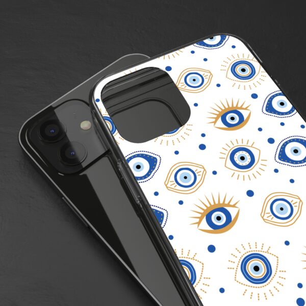 Protective Clear Phone Case with Evil Eye Patterns for Positive Vibes - Image 14