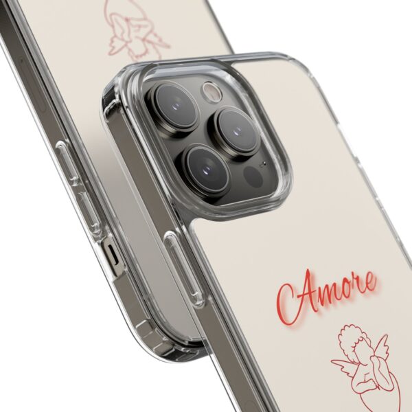 Charming Angel 'Amore Mio' Clear Phone Case - Perfect for Lovebirds and Valentine's Gifts - Image 110