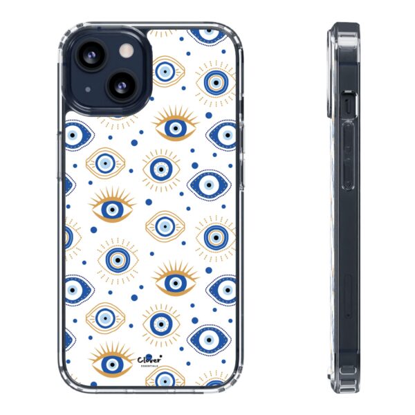 Protective Clear Phone Case with Evil Eye Patterns for Positive Vibes - Image 44