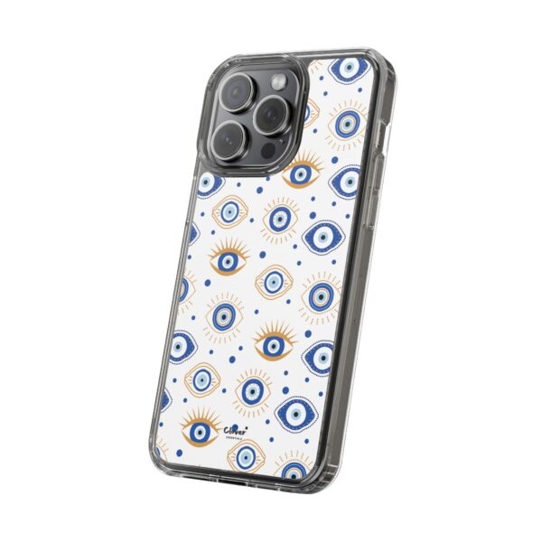 Protective Clear Phone Case with Evil Eye Patterns for Positive Vibes - Image 93