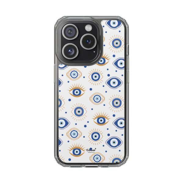 Protective Clear Phone Case with Evil Eye Patterns for Positive Vibes - Image 84