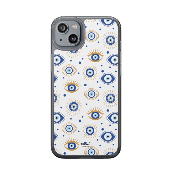 Protective Clear Phone Case with Evil Eye Patterns for Positive Vibes - Image 104