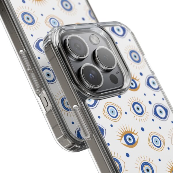 Protective Clear Phone Case with Evil Eye Patterns for Positive Vibes - Image 86