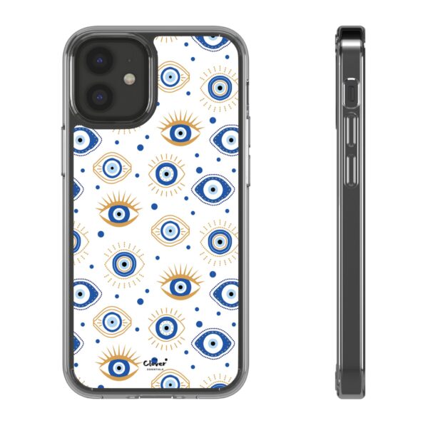 Protective Clear Phone Case with Evil Eye Patterns for Positive Vibes - Image 16