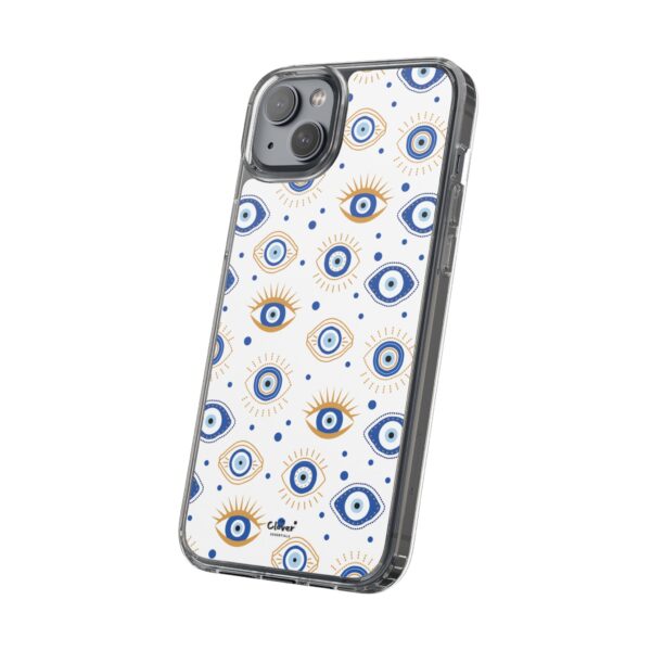 Protective Clear Phone Case with Evil Eye Patterns for Positive Vibes - Image 105