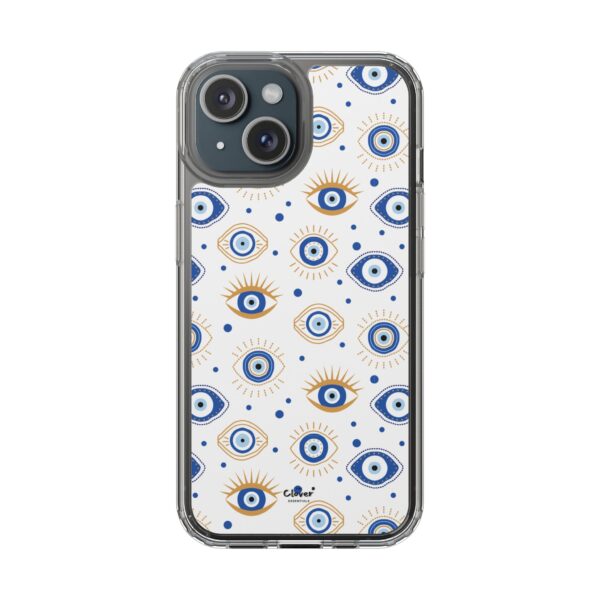 Protective Clear Phone Case with Evil Eye Patterns for Positive Vibes - Image 80