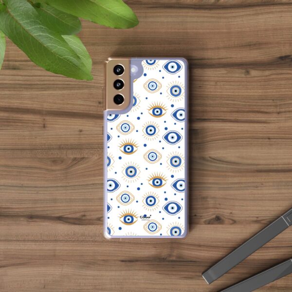 Protective Clear Phone Case with Evil Eye Patterns for Positive Vibes - Image 31