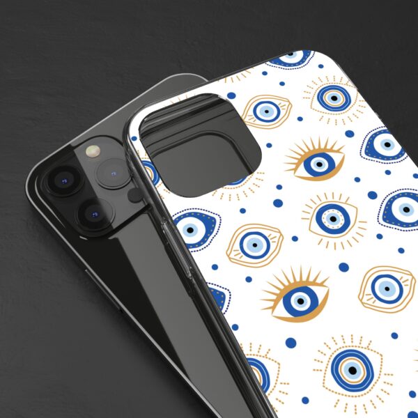 Protective Clear Phone Case with Evil Eye Patterns for Positive Vibes - Image 10