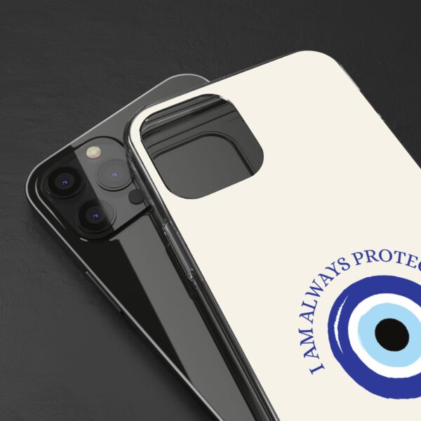 I Am Always Protected Clear Phone Case - Stylish & Durable - Image 10