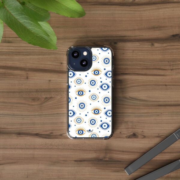 Protective Clear Phone Case with Evil Eye Patterns for Positive Vibes - Image 49