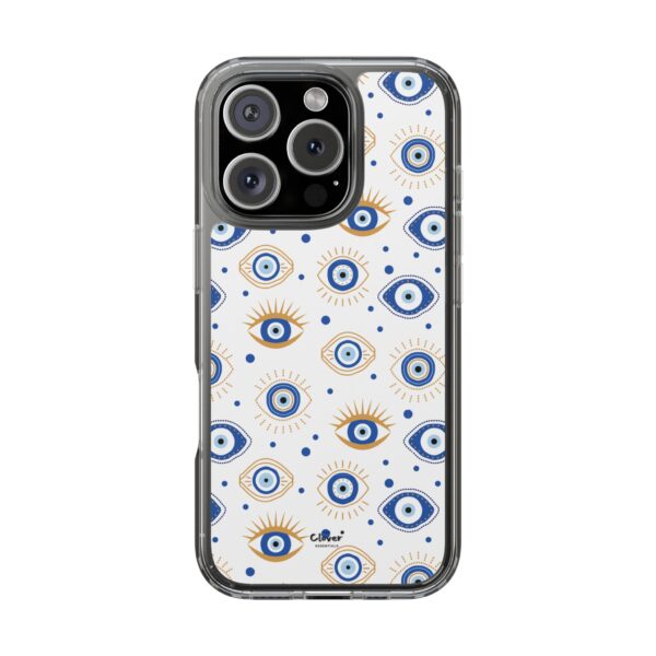 Protective Clear Phone Case with Evil Eye Patterns for Positive Vibes - Image 72