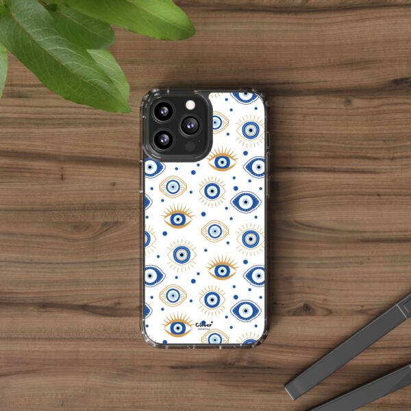 Protective Clear Phone Case with Evil Eye Patterns for Positive Vibes - Image 67