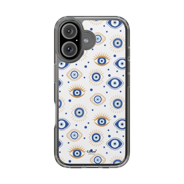 Protective Clear Phone Case with Evil Eye Patterns for Positive Vibes - Image 68