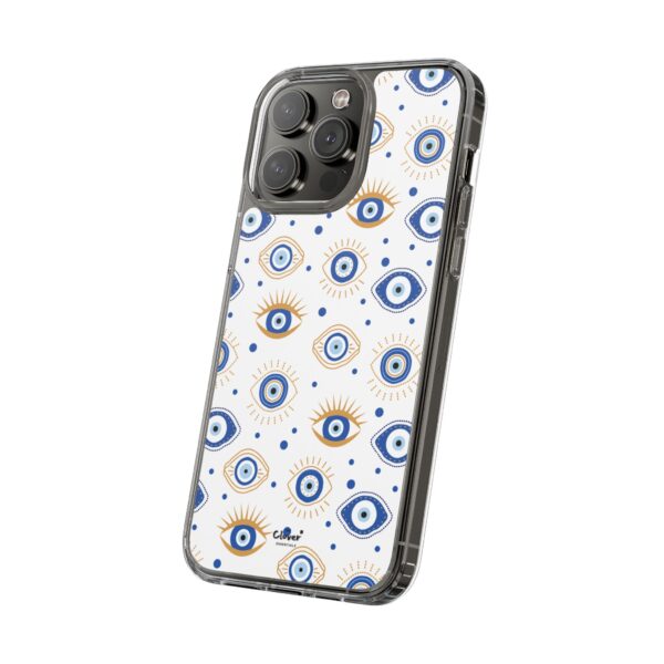 Protective Clear Phone Case with Evil Eye Patterns for Positive Vibes - Image 109