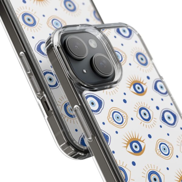 Protective Clear Phone Case with Evil Eye Patterns for Positive Vibes - Image 82