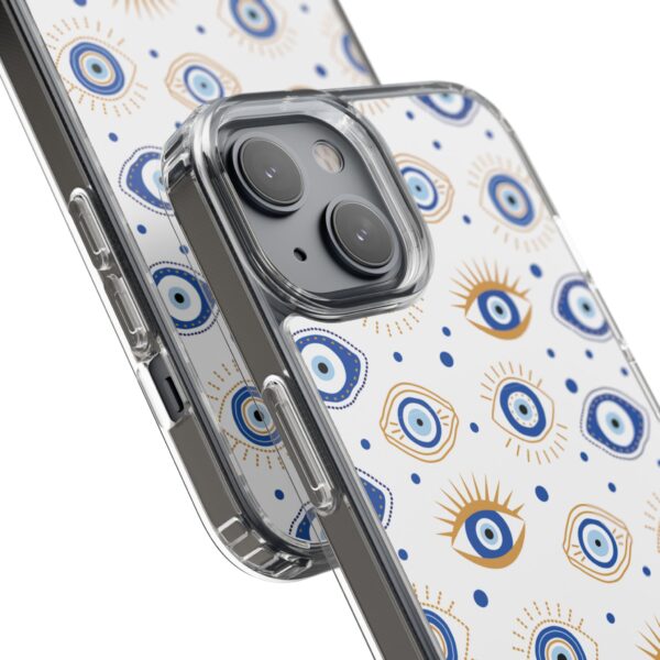 Protective Clear Phone Case with Evil Eye Patterns for Positive Vibes - Image 98