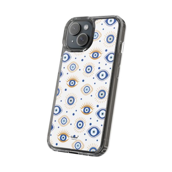 Protective Clear Phone Case with Evil Eye Patterns for Positive Vibes - Image 81